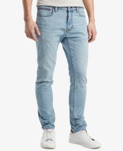Shop Tommy Hilfiger Men's Slim-fit Stretch Tapered Denim Jeans, Created For Macy's In Light Wash