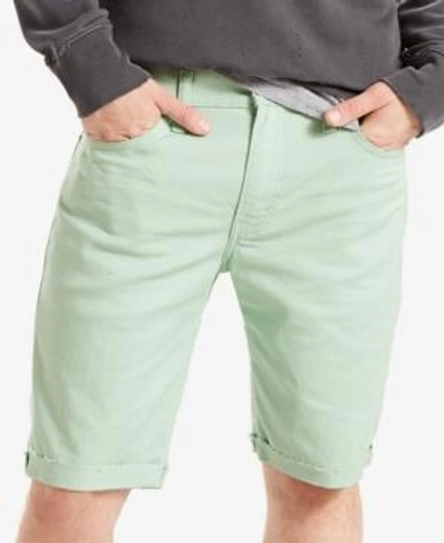 Shop Levi's Men's 511 Slim-fit Cutoff Ripped Jean Shorts In Grayed Jade