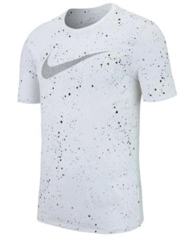 Shop Nike Men's Dry Printed Basketball T-shirt In White