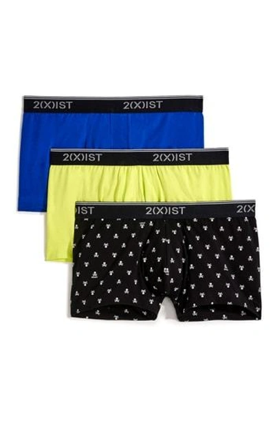 Shop 2(x)ist 3-pack No-show Trunks In Simple Skull/ Royal/ Yellow