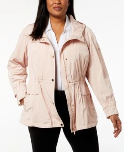 Shop Calvin Klein Plus Size Utility Jacket In Blush