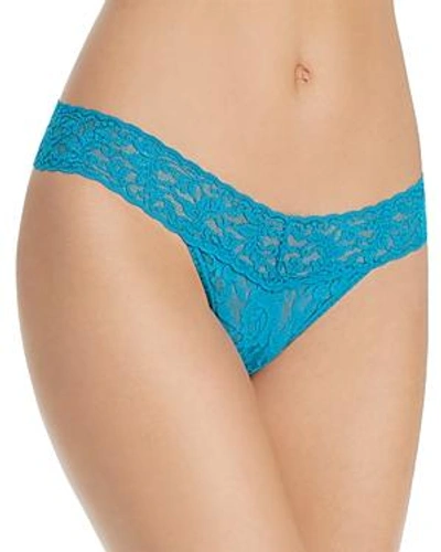Shop Hanky Panky Low-rise Thong In Maui Blue