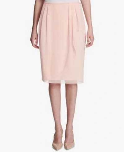 Shop Calvin Klein Ruffled Wrap Skirt In Nectar