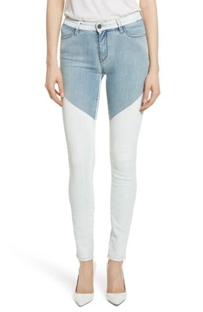Shop Brockenbow Emma Coated Skinny Jeans In Running Blue