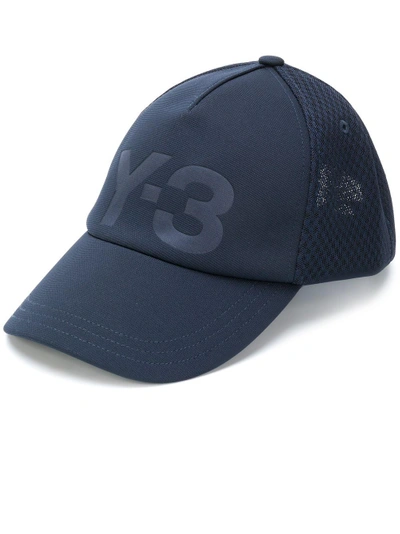 Shop Y-3 Logo Baseball Cap - Blue