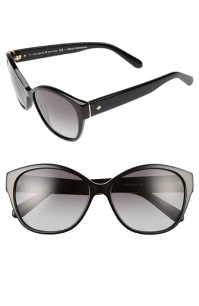 Shop Kate Spade 'kiersten' 56mm Cat Eye Sunglasses - Black