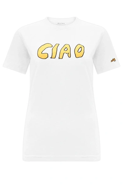 BELLA FREUD CIAO T SHIRT WHITE 
