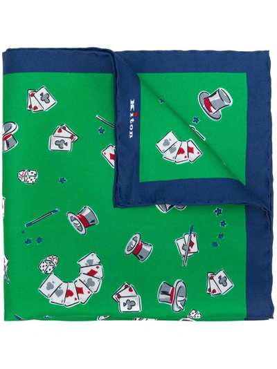 Shop Kiton Magician Print Handkerchief - Green