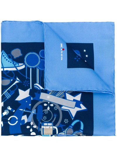 Shop Kiton Abstract Print Handkerchief