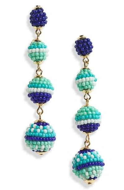 Shop Rebecca Minkoff Blair Bead Ball Drop Earrings In Blue Multi