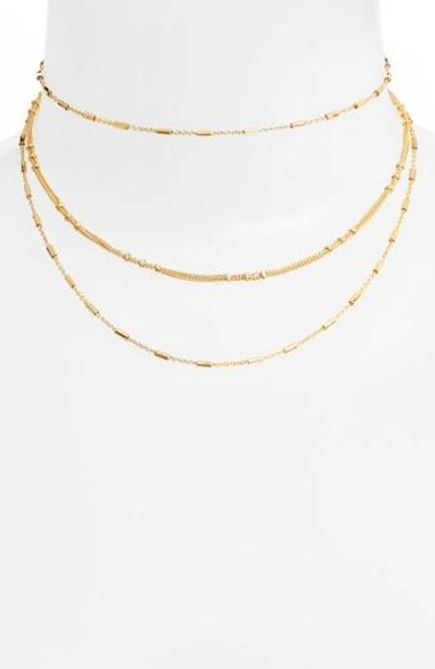 Shop Gorjana Margo Bar Layered Choker Necklace In Gold