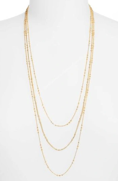 Shop Gorjana Margo 18k Layered Chain Necklace In Gold
