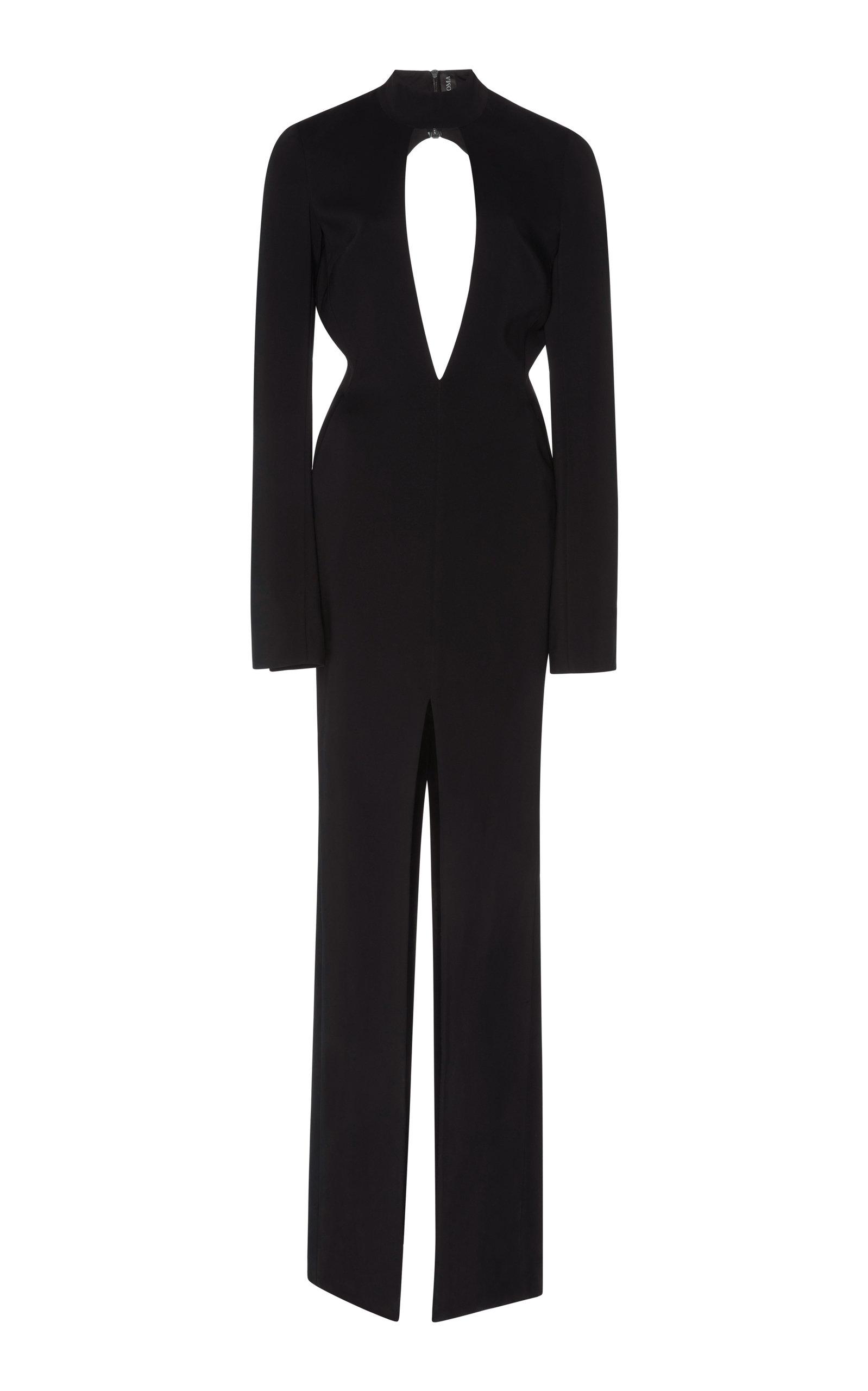 David Koma Cutout Long Sleeve Gown In Black | ModeSens