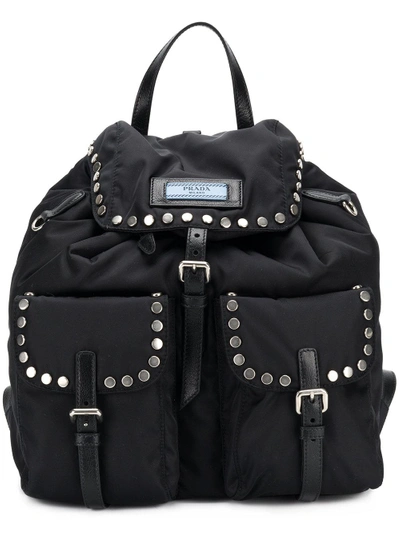 Shop Prada Etiquette Backpack - Black