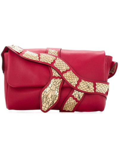 Shop Red Valentino Snake-embellished Shoulder Bag