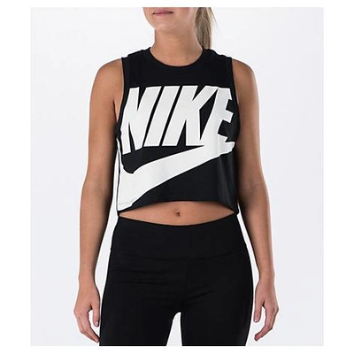 Shop Nike Women's Sportswear Essential Crop Tank, Black