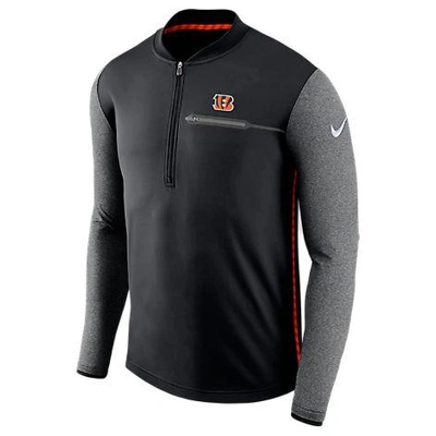 Shop Nike Men's Cincinnati Bengals Nfl Coaches Half-zip Jacket, Black
