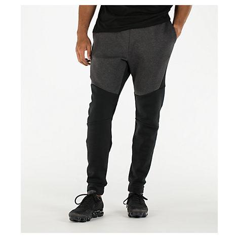 grey and black tech fleece