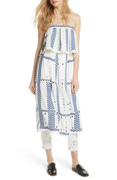 Shop Free People Wild Romance Embroidered Dress In Ivory