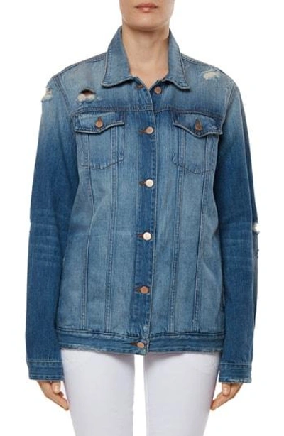 Shop J Brand Cyra Oversize Denim Jacket In Broken Heart