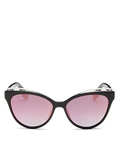 Shop Marc Jacobs Women's Mirrored Cat Eye Sunglasses, 54mm In Black/pink
