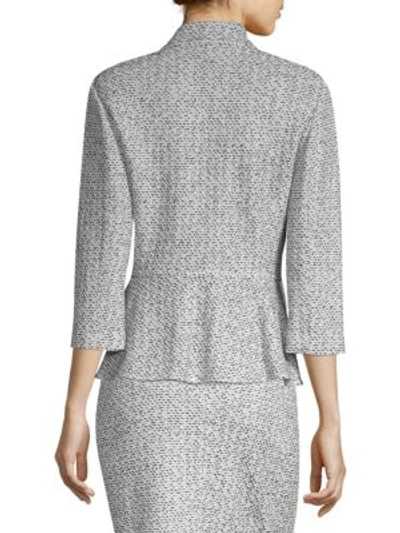 Shop St John Olivia Bouclé-knit Jacket In Grey
