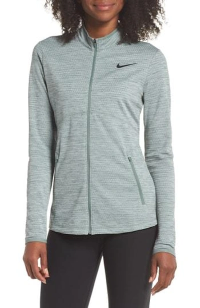 Shop Nike Dry Golf Jacket In Clay Green/ Black