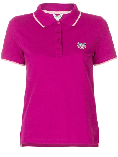 Shop Kenzo Tiger Polo Shirt - Pink