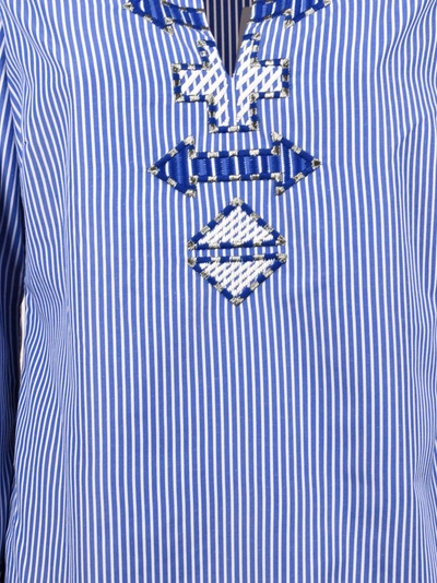 Shop Tory Burch Striped Tory Shirt In Shirting Stripe
