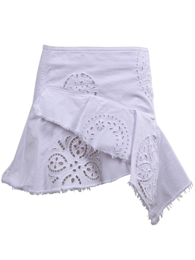 Shop Isabel Marant Relden Mini Skirt In 20wh White