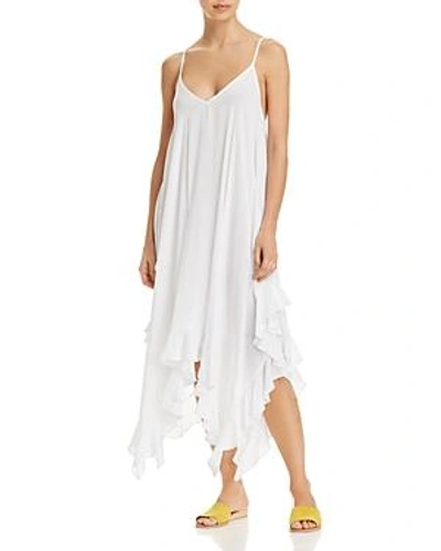 Shop Bleu Rod Beattie Handkerchief-hem Dress Swim Cover-up In White
