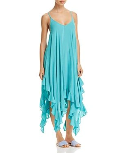Shop Bleu Rod Beattie Handkerchief-hem Dress Swim Cover-up In Light Sea