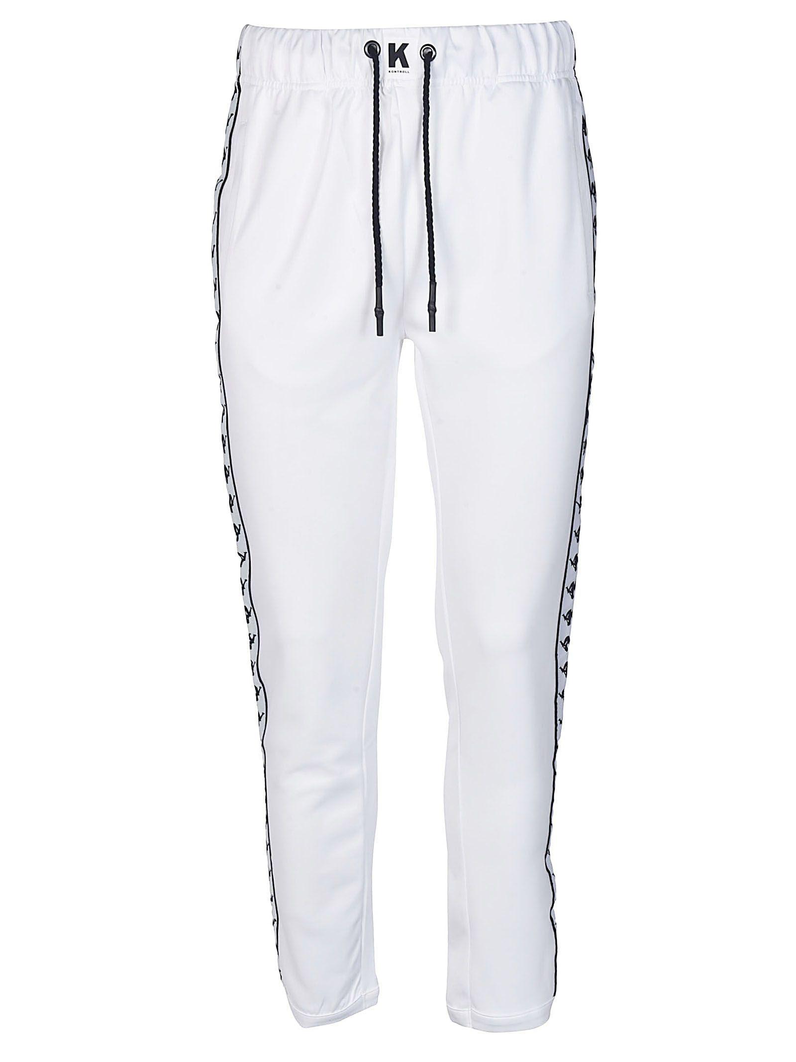Kappa Kontroll Side Logo Track Pants In Bianco | ModeSens