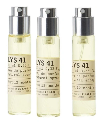 Le Labo Lys 41 Eau De Parfum Travel Tube Refills 3 X 10ml In White