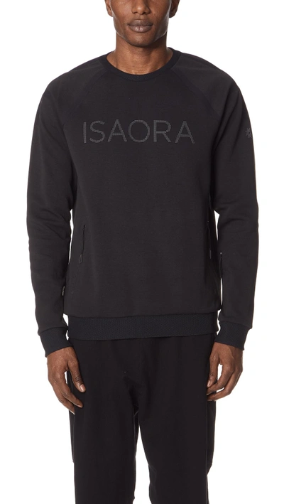 Shop Isaora Taped Sweatshirt In Black