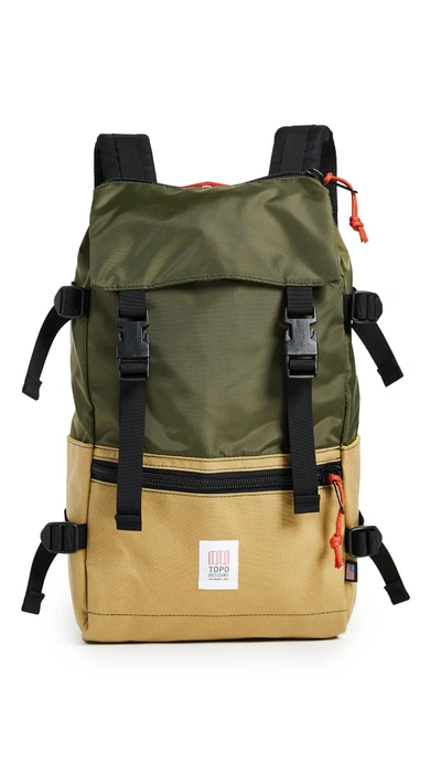 Shop Topo Designs Rover Pack In Olive/khaki