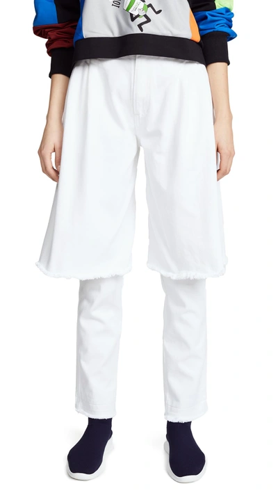 Shop Ksenia Schnaider Demi Jeans In White