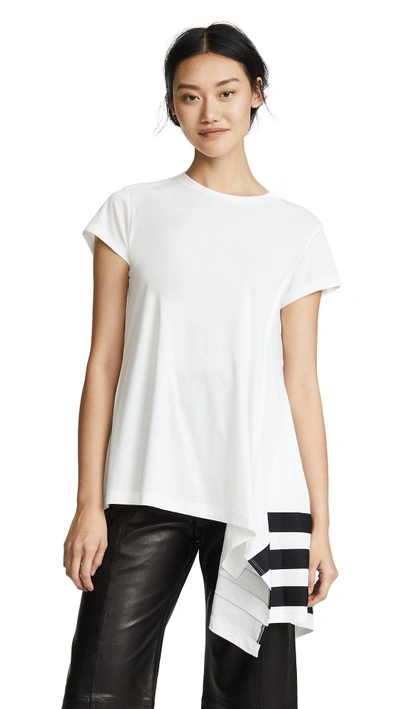 Shop Y-3 Striped Tee In White