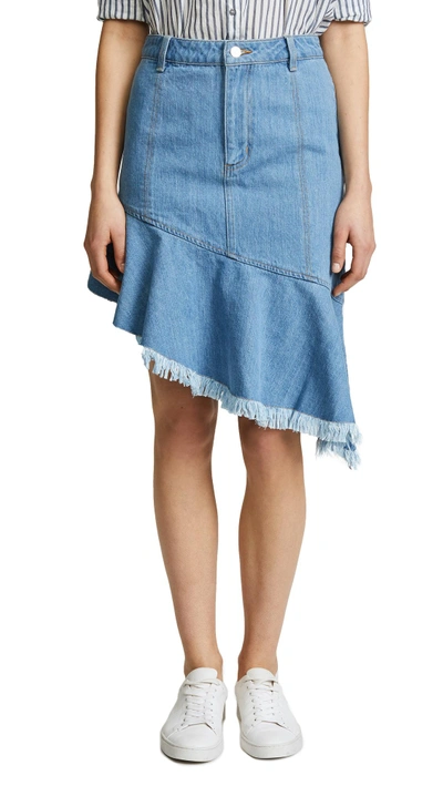 Shop Steele Jensen Skirt In Blue Denim