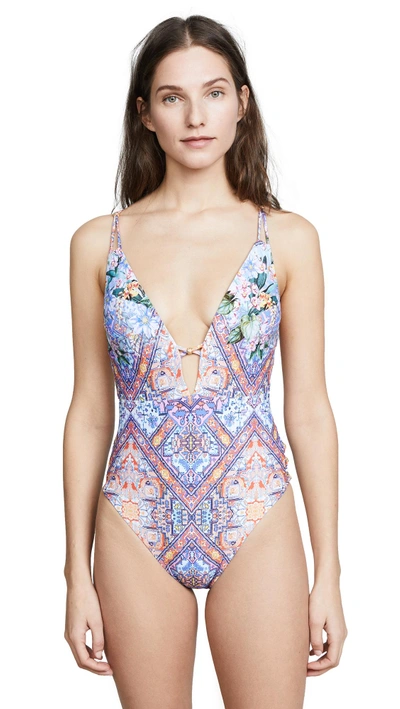 Shop Nanette Lepore Festival A Cannes Goddess Swimsuit In Multi