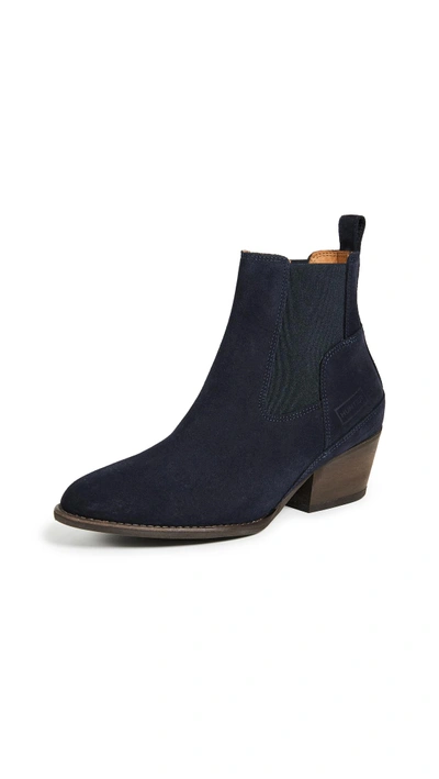Shop Hunter Refined Chelsea Boots In Navy