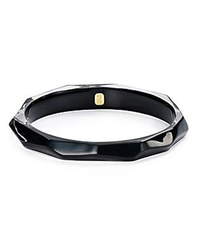 Shop Alexis Bittar Faceted Lucite Bangle In Black