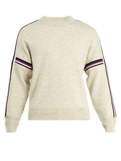 Isabel Marant Nelson Striped Cotton-blend Sweater In Grey | ModeSens