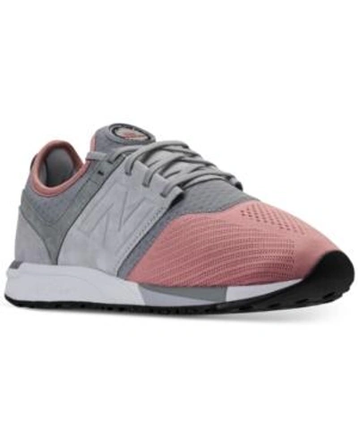 Shop New Balance Men's 247 Casual Sneakers From Finish Line In Dusted Peach/seed