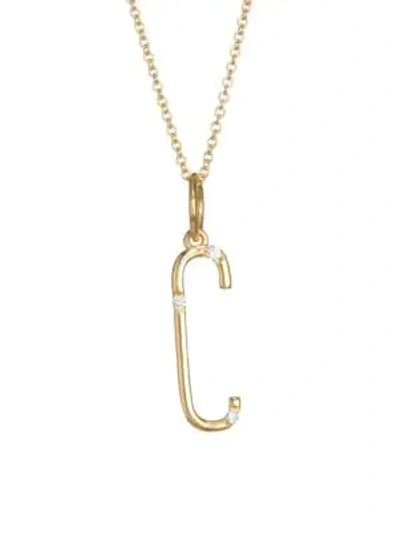 Shop Devon Woodhill Character Letters Diamond & Gold C Pendant Necklace