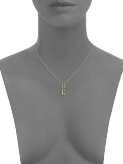 Shop Devon Woodhill Character Letters Diamond & Gold E Pendant Necklace