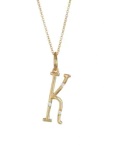 Shop Devon Woodhill Character Letters Diamond & Gold K Pendant Necklace