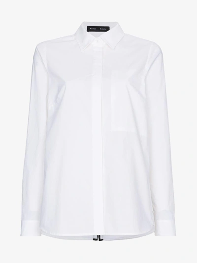 Shop Proenza Schouler Long Sleeve Button Down In White