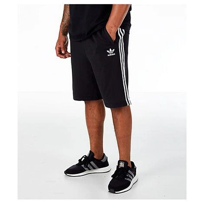 Shop Adidas Originals Men's Originals 3-stripe Shorts, Black