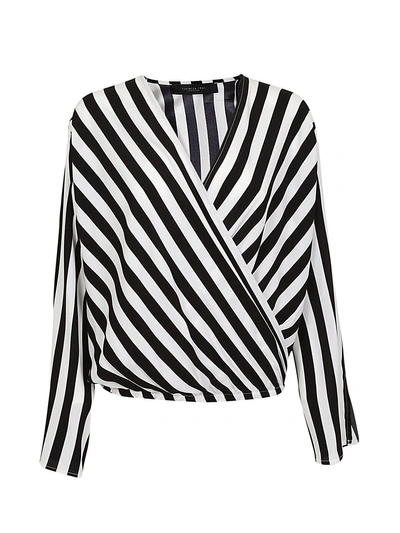 Shop Federica Tosi Striped Blouse In Bianco-nero